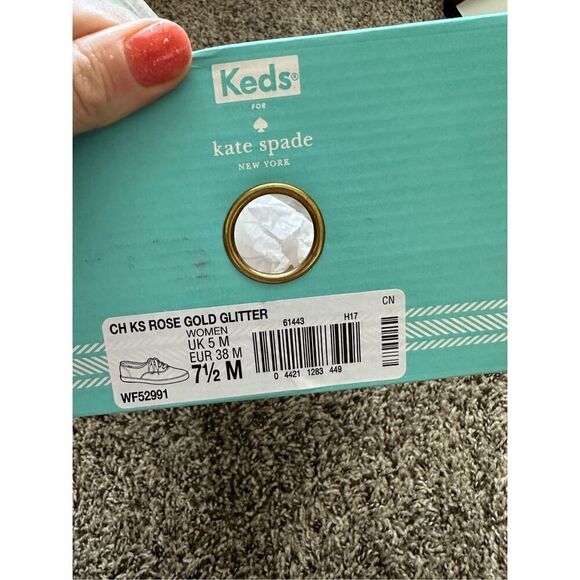 Keds x Kate Spade Women's Champion Glitter Sneaker Size 7,5 - Picture 6 of 12